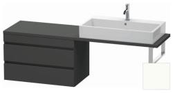 Тумба/шкафчик для консоли/столешницы Duravit DuraStyle под раковину 80х47,8х51,2 см, подвесная, ДСП, цвет: графит/белый матовый, 2 выдвижных ящика, прямоугольная