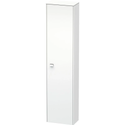 Пенал Duravit Brioso R, 42x24x177 см, подвесной, (правый), с дверцей, с полкой, со стеклянными полками, цвет: белый матовый/хром, в ванную комнату