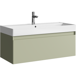Тумба под умывальник AQWELLA Geometria 100 см шалфей зелёный