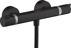 Смеситель для душа Hansgrohe Ecostat Comfort ВМ, термостатический, наружного монтажа, керамический, настенный, без излива/шланга/лейки, латунь, цвет черный матовый Смеситель для душа Hansgrohe Ecostat Comfort ВМ, термостатический, наружного монтажа, керамический, настенный, без излива/шланга/лейки, латунь, цвет черный матовый
