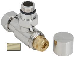 Вентиль Сунержа угловой под шестигранник G 1/2" НР х G 3/4" НГ, цвет шампань