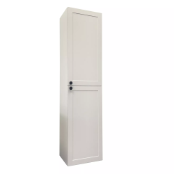 Пенал Comforty Ереван-40, 40х160х30 см подвесной, цвет серый шелк, 2 распашные дверцы, шкаф/шкафчик подвесной, прямоугольный, универсальный