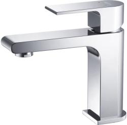 Смеситель для раковины/умывальника Aquatek Лира однорычажный, неповоротный, фиксированный, излив длина 123 мм высота 103 мм латунь, цвет хром