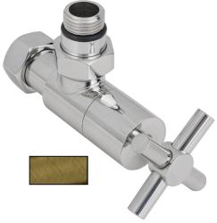 Вентиль Сунержа угловой крест G 1/2" НР х G 3/4", цвет состаренная бронза