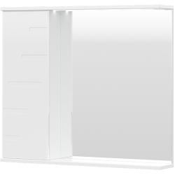 Зеркальный шкаф Volna Joli 80, 80х14,6х70 см, подвесной, с LED/ЛЕД-подсветкой, цвет белый, зеркало, 1 распашная дверца, прямоугольный, левый, левосторонний