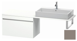 Тумба/шкафчик для консоли/столешницы Duravit DuraStyle под раковину 80х54,8х51,2 см, подвесная, ДСП, цвет: белый матовый/базальт, 1 выдвижной ящик, прямоугольная