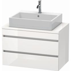 Тумба под раковину для консоли/столешницы Duravit DuraStyle 80х47,8х51,2 см, подвесная, ДСП, цвет: белый глянец, 2 выдвижных ящика, прямоугольная