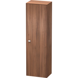 Пенал Duravit Brioso R, 52x36x177 см, подвесной, (правый), с дверцей, с полкой, со стеклянными полками, цвет: орех матовый/хром, в ванную комнату