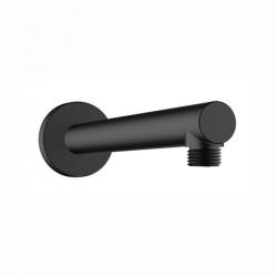 Держатель для верхнего душа Hansgrohe Vernis Blend, 24 см, настенный, цвет: матовый черный, латунный, для душа/ванной/душевой кабины, на стену, наружний монтаж