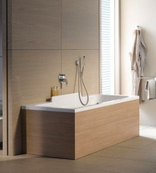 Ванна Duravit DuraStyle 170х70 см встраиваемая/пристенная, акриловая, цвет: белый, (без гидромассажа, ножек, сифона, фронтальной панели), прямоугольная, с одним наклоном для спины слева