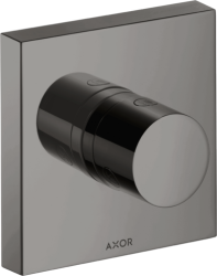 Вентиль Axor Starck Trio/Quattro 120/120 запорный/переключающий, скрытого монтажа, квадратный, латунь, цвет: полированный черный хром, керамический, встраеваемый/встроенный, для ванны/душа