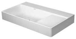 Раковина DURAVIT DuraSquare WonderGliss 80х47х14,5 см, накладная, прямоугольная, керамика DuraCeram, шлифованная, с крылом, чаша слева, цвет белый, без отверстия под смеситель, антигрязевое покрытие, без перелива, левая