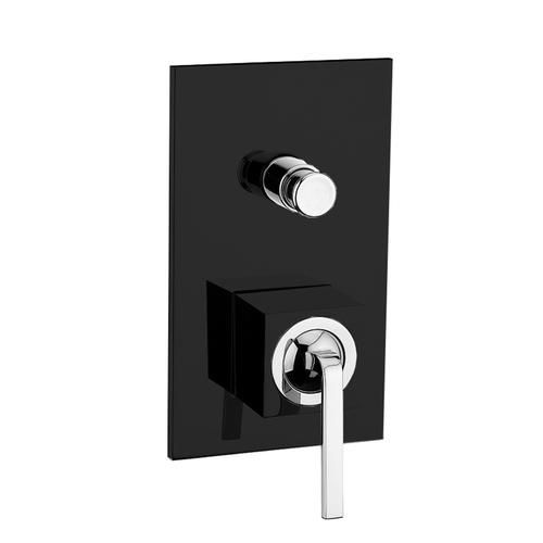 Смеситель для душа Webert Wolo однорычажный, скрытого монтажа, керамический, настенный, без излива/шланга/лейки, латунь черный,