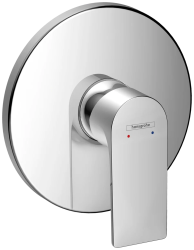 Смеситель для душа Hansgrohe Rebris E однорычажный, скрытого монтажа, Ø 15 см, керамический, настенный/встраиваемый, круглый, без излива, без шланга/лейки, латунь, цвет хром
