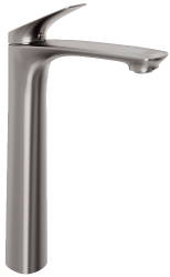 Смеситель для раковины/умывальника Abelsberg Perfecta однорычажный, высокий, неповоротный/фиксированный, излив длина 140 мм высота 239 мм латунь, цвет титан