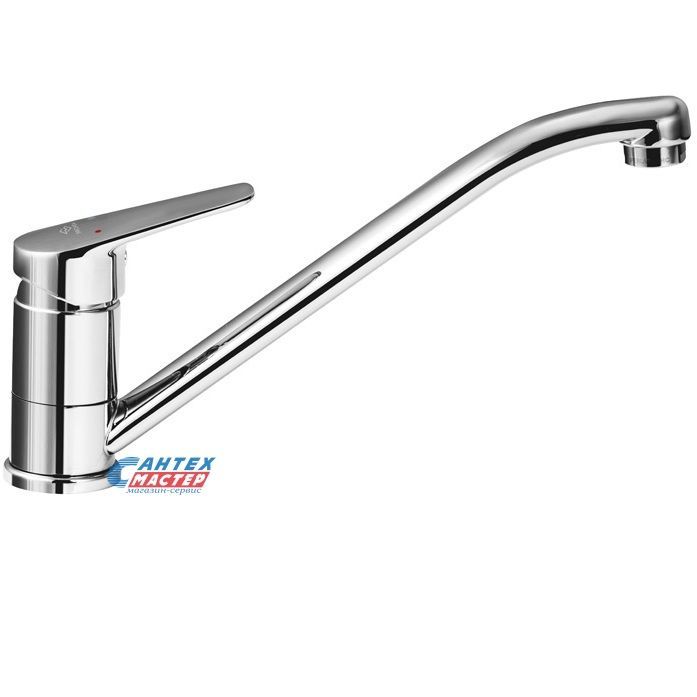 Смеситель для кухни/мойки Mofem 302 Bridge однорычажный, керамический, с поворотным изливом, длина 225 мм, латунь, цвет хром, кухонный, хромированный, горизонтальный, однорукий, одноручный, однозахватный, одноручковые, кран, комплект, сантехника