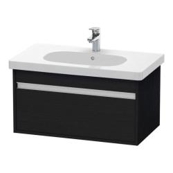 Тумба под раковину для консоли/столешницы Duravit Ketho 80х55х42,6 см, подвесная, ДСП, цвет: дуб черный, 1 выдвижной ящик, для встраиваемой сверху раковины, прямоугольная