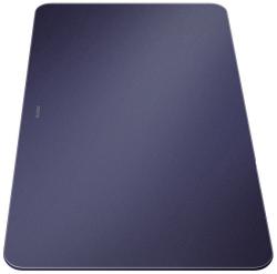 Разделочная доска BLANCO 49,5х28х1.9 см, для кухонных моек, прямоугольная, безопасное стекло, цвет темно-синий, подходит для серии моек Blanco Andano XL
