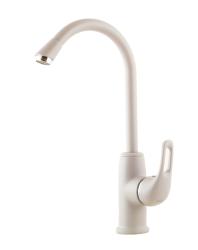 Смеситель для кухни/мойки D&K Rhein.Eucharius, однорычажный, высокий, керамический, с поворотным изливом, длина 19,8 см, латунь, цвет грей, кухонный