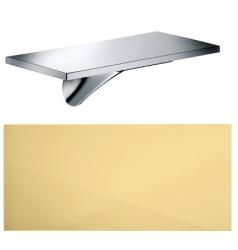 Излив для ванны Axor Massaud, без переключателя на душ, настенный, неповоротный, латунь, цвет: полированное золото, прямоугольный/каскадный, длина излива 17 см, встраиваемый/встроенный, для смесителя/ванны/ванной/душевой, без смесителя