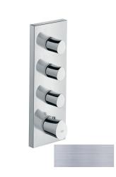 Смеситель для ванны Axor Starck Organic, термостатический, скрытого монтажа, внешняя часть, настенный, без излива/шланга/лейки, прямоугольный, латунный, цвет полированный никель, с термостатом, встроенный/встраиваемый/термостатный