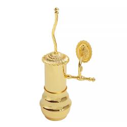 Ершик Migliore Edera, настенный, цвет золото, латунь/металлический, крышка, округлый для туалета/унитаза, туалетный