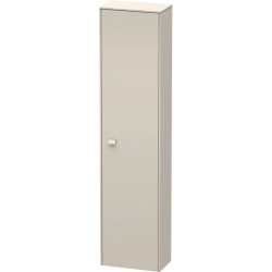 Пенал Duravit Brioso R, 42x24x177 см, подвесной, (правый), с дверцей, с полкой, со стеклянными полками, цвет: серо-коричневый, в ванную комнату
