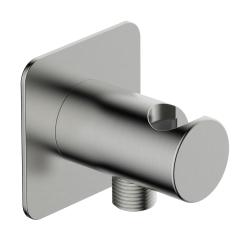 Шланговое подключение WasserKRAFT Spree, латунь, с держателем ручного душа, резьбовое соединение, настенное, для душа/ванной, цвет никель