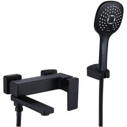 Смеситель для ванны/душа ROSE настенный однорычажный, поворотный, длина 151 мм, латунь, цвет черный