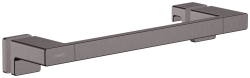 Ручка Hansgrohe AddStoris для двери в душевую, 39,8 см, цвет: шлифованный черный хром, металлическая, квадратная, для душа