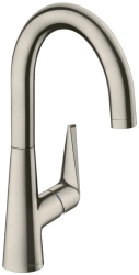 Смеситель для кухни/мойки Hansgrohe Talis M51, 220, 1jet, однорычажный, керамический, с поворотным изливом, длина 17,4 см, латунь, цвет под сталь