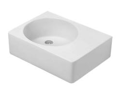 Раковина DURAVIT Scola 61,5х46х22,5 см, подвесная, прямоугольная, санфарфор, цвет белый, 1 отверстие под смеситель, слив/перелив, левая
