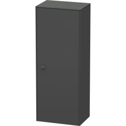 Пенал Duravit Brioso R, 52x36x133 см, подвесной, (правый), с дверцей, с полкой, со стеклянными полками, цвет: графит матовый, в ванную комнату