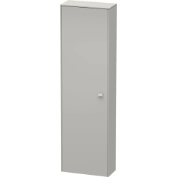 Пенал Duravit Brioso L, 52x24x177 см, подвесной, (левый), с дверцей, с полкой, со стеклянными полками, цвет: бетонно-серый, в ванную комнату