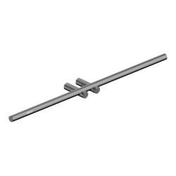 Полотенцедержатель ABBER Osten 316 двойной, настенный, неповоротный, 524 мм нержавеющая сталь, для полотенец, в ванную/туалет/душевую кабину, цвет оружейная сталь брашированная AA1855BGG