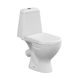 Унитаз компакт Cersanit STAR 031 3/6 DPL EO белый, косой (под углом) выпуск, напольный, с микролифтом, с крышкой (сиденье) дюропласт, ободковый