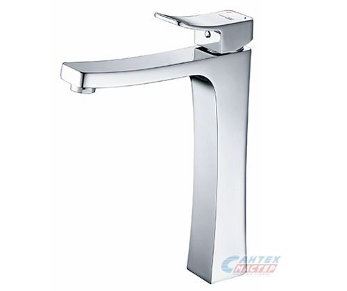 Смеситель для раковины Wasserkraft Aller однорычажный, излив длинный, длина 172 мм, керамический, латунь, цвет хром, без донного клапана