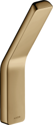 Крючок Axor Universal одинарный, размер 14,3х6,1 см, настенный, латунь, форма плоская, для полотенец в ванную/туалет/душевую кабину, цвет полированная бронза, к стене