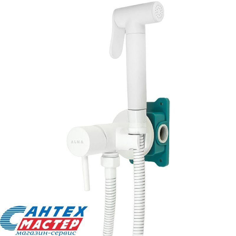 Гигиенический душ ALMAes Benito со смесителем, белый AL-859-06
