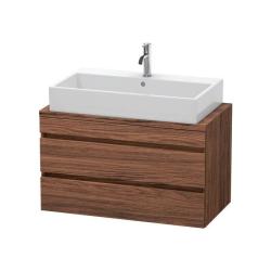 Тумба под раковину для консоли/столешницы Duravit DuraStyle 90х47,8х51,2 см, подвесная, ДСП, цвет: орех темный, 2 выдвижных ящика, прямоугольная