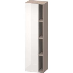 Пенал Duravit DuraStyle, 50x36x180 см, подвесной, (левый), с дверцей, с закрытыми/открытыми полками, цвет: белый глянец/базальт, в ванную комнату