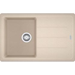 Мойка кухонная Franke BASIS BFG 611, 78х50 см, врезная, искусственный гранит (Fragranite+), прямоугольная, цвет бежевый, без отверстия под смеситель, с крылом, оборачиваемая