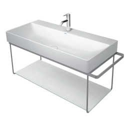 Консоль DURAVIT DuraSquare для раковины 106,5x45,1x40 см, подвесная, цвет хром, металлический каркас под раковину, тумба, прямоугольная, с полкой, с полотенцедержателем