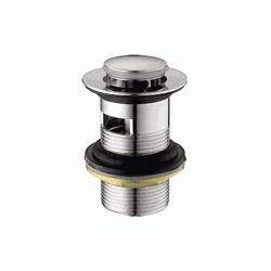 Донный клапан LEDEME L66-2 click clack 1 1/4"с переливом, c маленькой кнопкой 37 мм латунь, хром