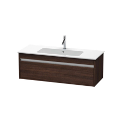 Тумба под раковину для консоли/столешницы Duravit Ketho 120х55х42,6 см, подвесная, ДСП, цвет: каштан темный, 1 выдвижной ящик, для встраиваемой сверху раковины, прямоугольная