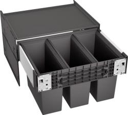 Система сортировки отходов BLANCO SELECT II 60/3 45х56,2х36,1 прямоугольная, пластик, три контейнера, цвет серый, в кухонную тумбу, выдвижная