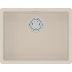 Мойка кухонная Lemark SINARA 540-U, 42х54х21,7 см, врезная, кварцгранит, прямоугольная, цвет шампань, без отверстия под смеситель, без крыла, слив-перелив, врезная под столещницу, для кухни