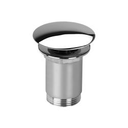 Донный клапан Cezares Nautic 1 1/4"с переливом, цвет хром, click/clack, 90х66 мм латунь, для раковины/умывальника