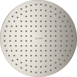 Верхний душ AXOR ShowerSolutions 250 1je, потолочный/скрытый монтаж, круглый, с 1 режимом, размер 25 см, металлический, цвет: под сталь, для душа/ванной