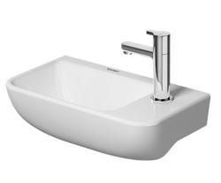 Раковина DURAVIT ME by Starck WonderGliss, 40х22х13,5 см, подвесная, прямоугольная, санфарфор, цвет белый, с 1 отверстием под смеситель справа, антигрязевое покрытие, без перелива, правая